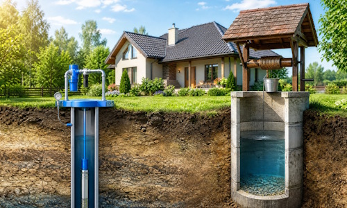 Автономное водоснабжение загородного дома Березники: скважина или колодец 